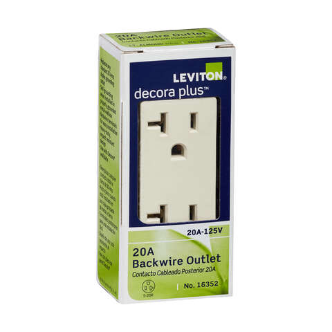 Leviton 20A 125V Krankenhaus-Steckdose – Schwerlast, Selbst Erdung, Für Notfallstromkreise & Pädiatrische Bereiche