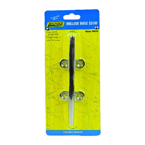 Seachoice Stainless Steel 6 in. L Hollow Base Cleat 1 pk