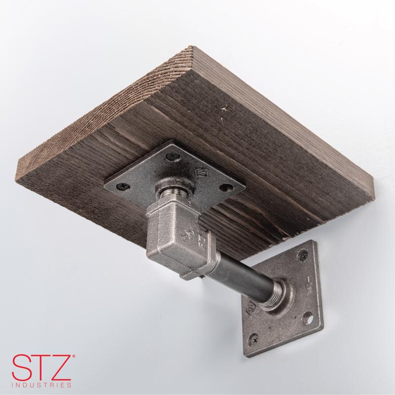 8 in. W X 8 in. D Black Wood Boulder Shelf Kit 1 pk