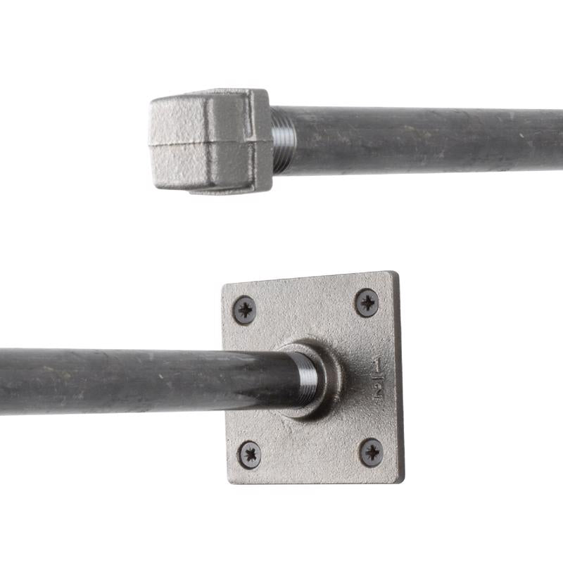 STZ Industries Black Steel Shelf Bracket 8 in. L