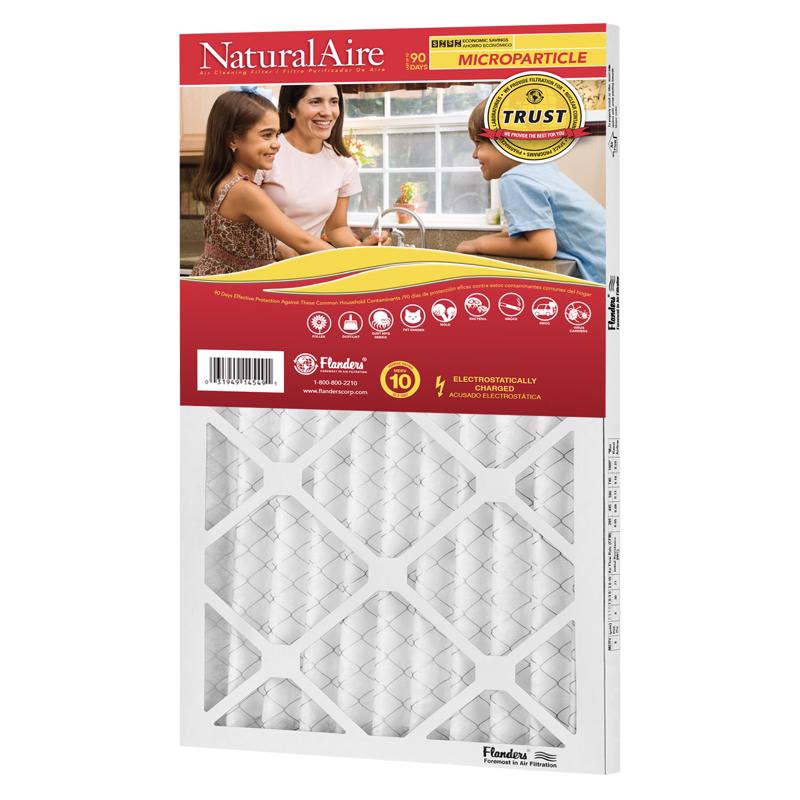 NaturalAire 20 in. W X 25 in. H X 1 in. Synthetic 10 MERV Pleated Microparticle Air Filter 1 pk, Pack of 6