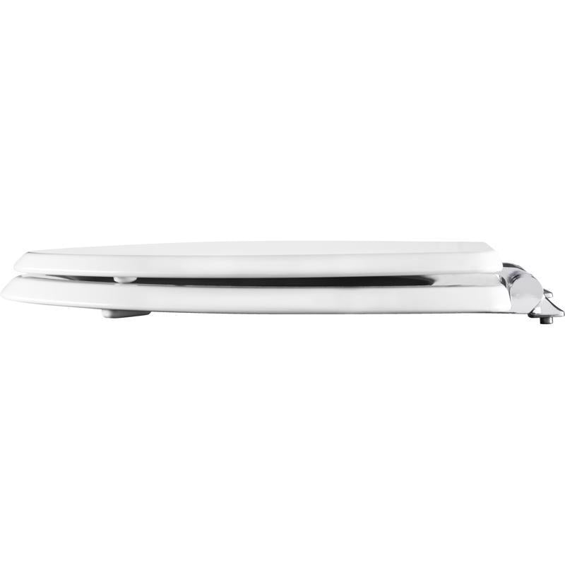 Mayfair by Bemis Benton Slow Close Elongated White Enameled Wood Toilet Seat