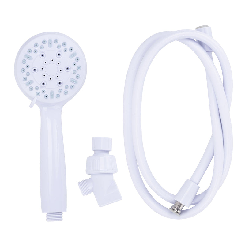 Homewerks White Plastic 3 settings Handheld Showerhead 1.8 gpm
