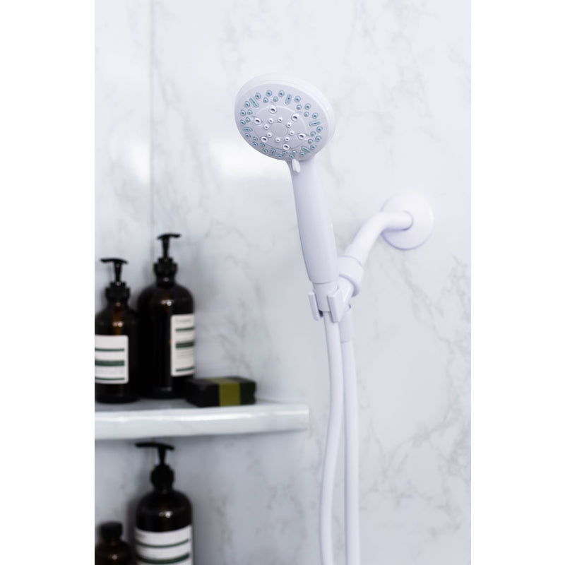 Homewerks White Plastic 3 settings Handheld Showerhead 1.8 gpm