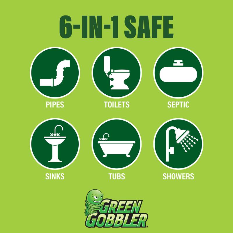 Green Gobbler Liquid Main Line Cleaner 128 oz, Pack of 4