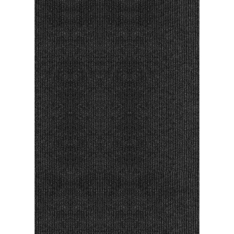 Multy Home Platinum MT1004344EA Carpet, 45 ft L, 36 in W, Runner, Ribbed Pattern, Polyester Rug, Charcoal