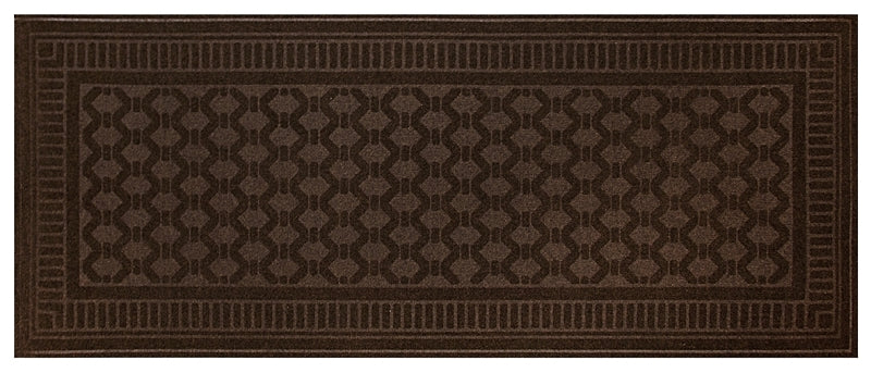 Multy Home 1005046 Embossed Mat, 5 ft L, 2 ft W, Rectangular, Andor Pattern, Polyester Surface, Black