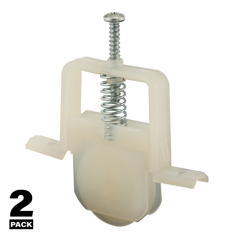 Prime-Line B 691 Adjustable Roller Assembly, 1 in Dia Roller, 1/4 in W Roller, Polyethylene Roller, Concave Roller