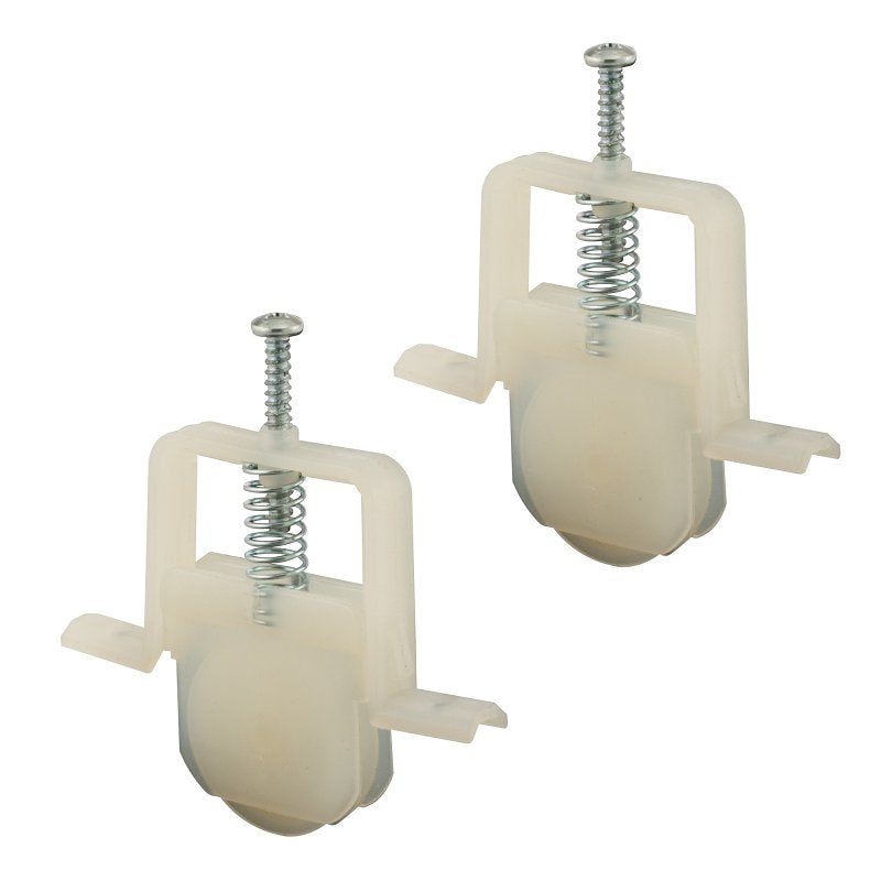 Prime-Line B 691 Adjustable Roller Assembly, 1 in Dia Roller, 1/4 in W Roller, Polyethylene Roller, Concave Roller