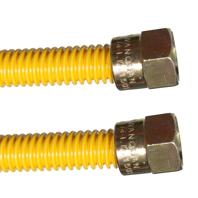Dormont 1/4 in. Flare Sizes X 3/8 in. D Flare 16 in. Corrugated Stainless Steel Gas Connector