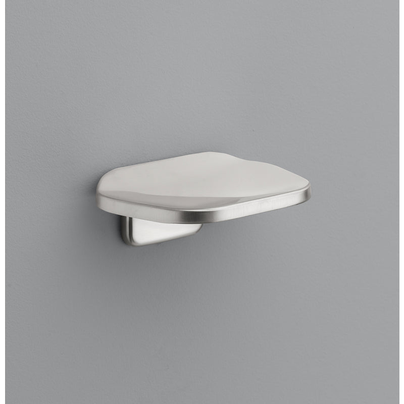 OakBrook Brushed Nickel Silver Die Cast Zinc Soap Dish