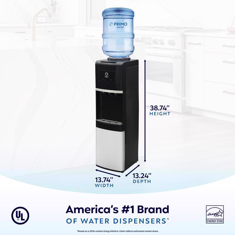 Primo Water Pro 3-5 gal Black Water Dispenser Stainless Steel