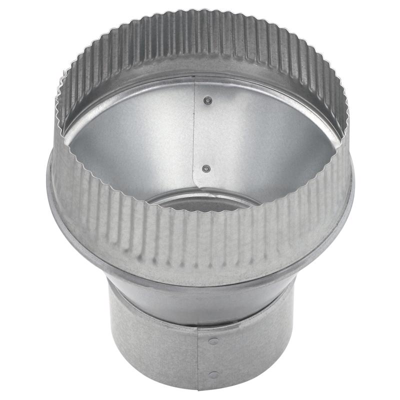 Imperial 3 in. D X 6 in. D Galvanized Steel Furnace Pipe Increaser