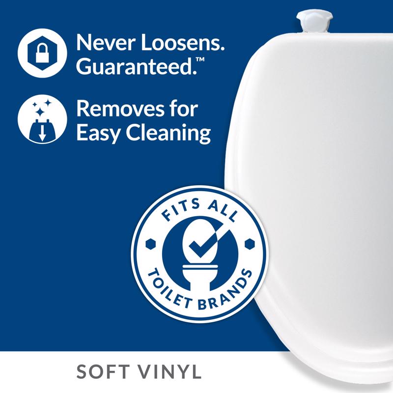 Mayfair by Bemis Eden Round Sky Blue Soft Toilet Seat