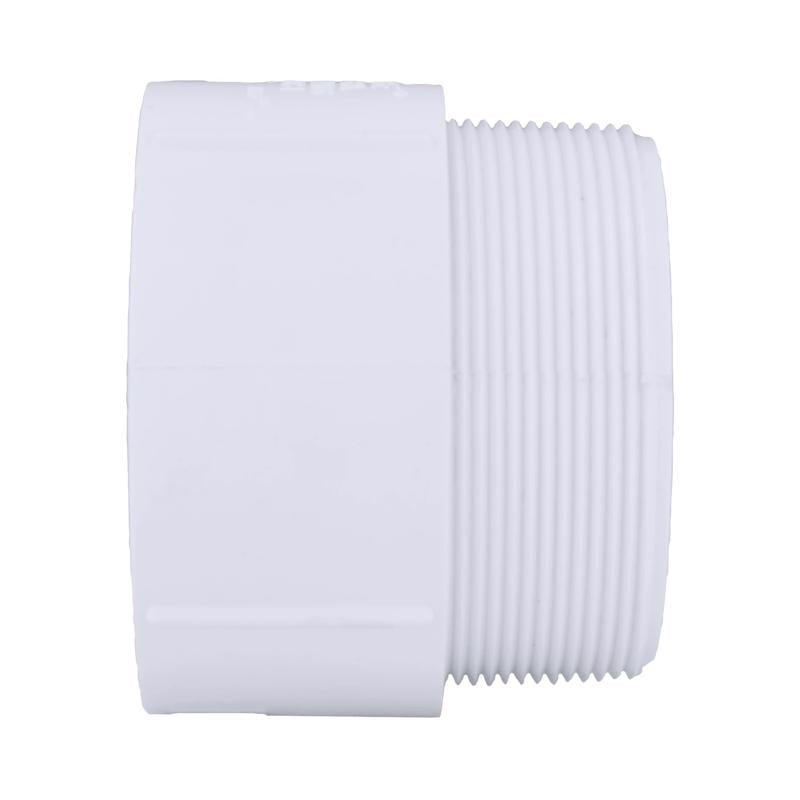 Charlotte Pipe Schedule 40 4 in. MPT X 4 in. D Slip PVC 4 in. Adapter 1 pk