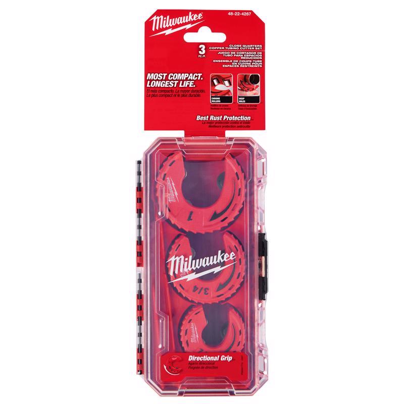 Milwaukee Close Quarters Tubing Cutter Set 3.9 in. L Red 3 pc