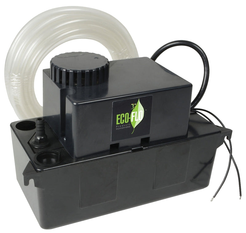 Eco-Flo CDSP-20 Condensate Pump, 1.5 A, 115 V, 1/12 hp, 3/8 in Outlet, 100 gph