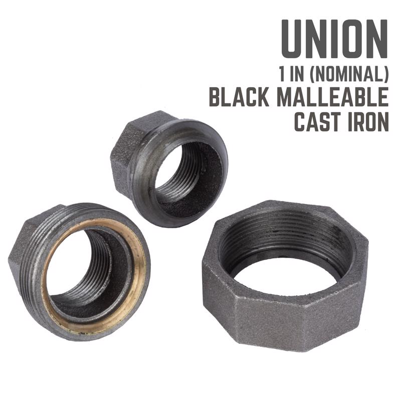 STZ Industries 1 in. FIP each X 1 in. D FIP Black Malleable Iron Union, Pack of 5