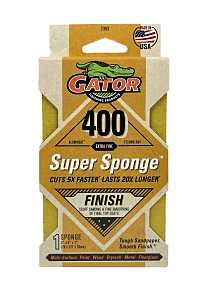 Gator 7363 Final Finishing Premium Foam Sanding Sponge, 3 x 5 x 1 in, Fine Grade