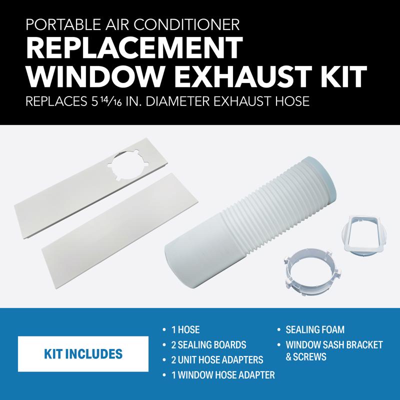 Perfect Aire AC Replacement Window Exhaust Kit 7.5 in. W X 10 in. H White