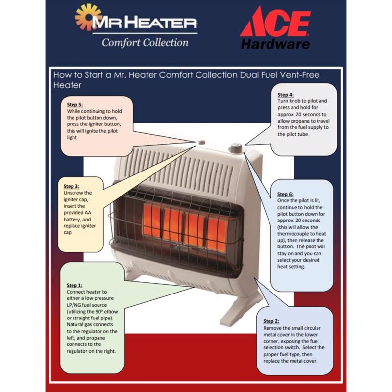Mr. Heater Comfort Collection 30000 Btu/h 1000 sq ft Radiant Natural Gas/Liquid Propane Heater