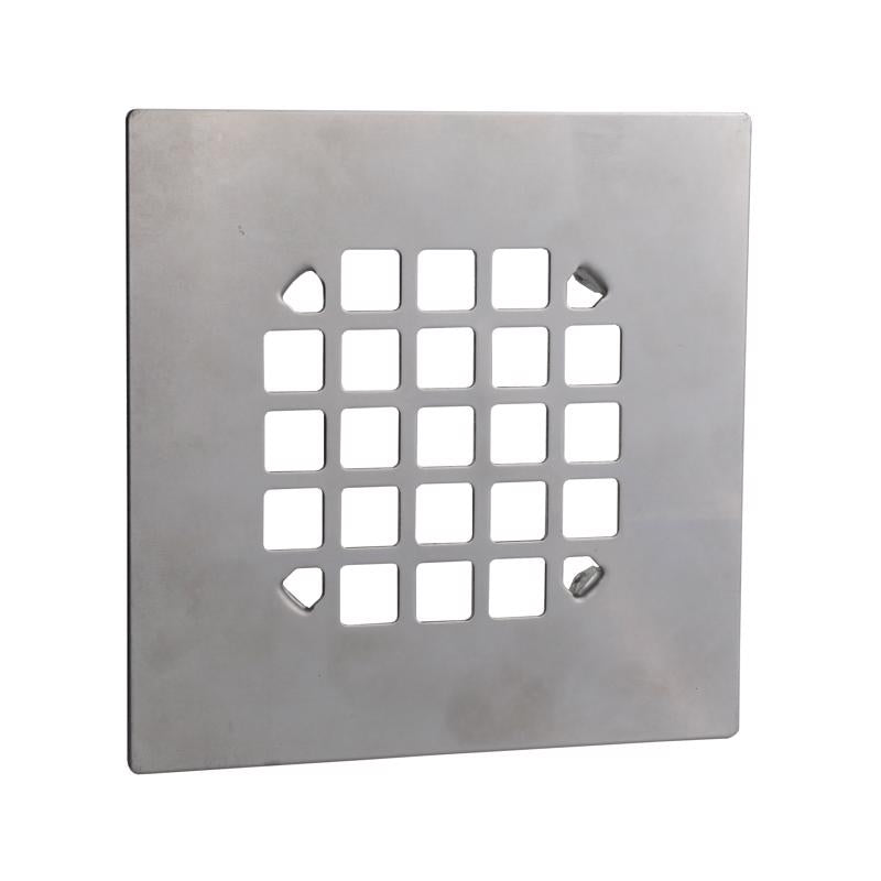 Danco 4-1/4 in. Chrome Square Stainless Steel Drain Cover