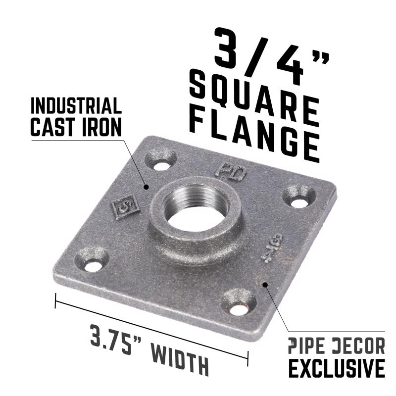 STZ Industries Pipe Decor Malleable Iron Flange 3/4 in.