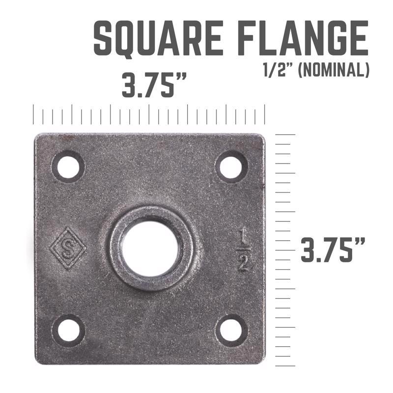 STZ Industries Pipe Decor Iron Flange 1/2 in.