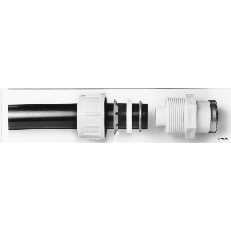NDS Flo Lock 1 in. Compression in. X 3/4 in. D FPT PVC Adapter