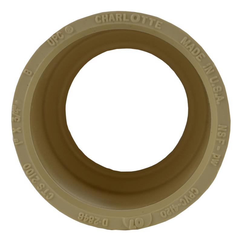 Charlotte Pipe 1 in. Socket X 3/4 in. D Socket CPVC Reducing Coupling 1 pk