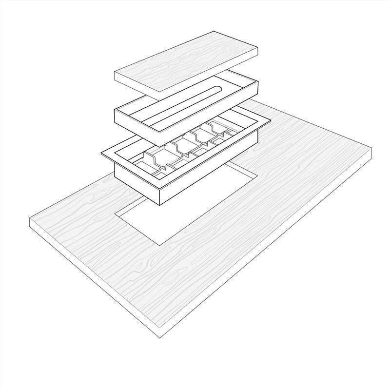 Fittes Aria Vent 2 in. H X 12 in. W Matte Black ABS Plastic Vent Cover