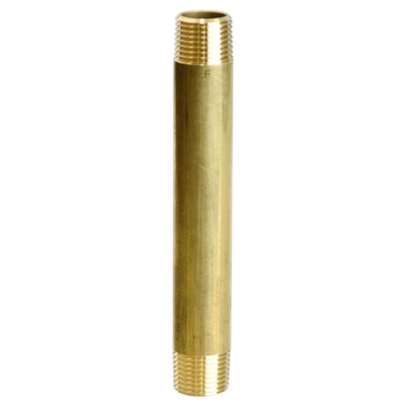 ATC 1/2 in. MPT X 1/2 in. D MPT Yellow Brass Nipple 5-1/2 in. L, Pack of 5