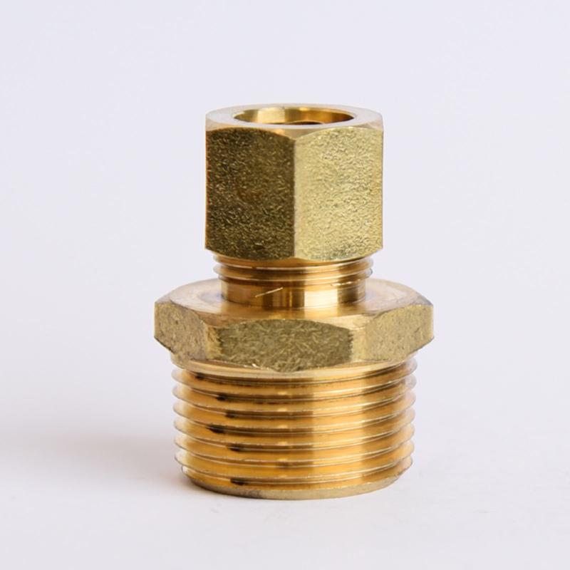 ATC 1/2 in. Compression X 3/4 in. D MPT Brass Connector, Pack of 5