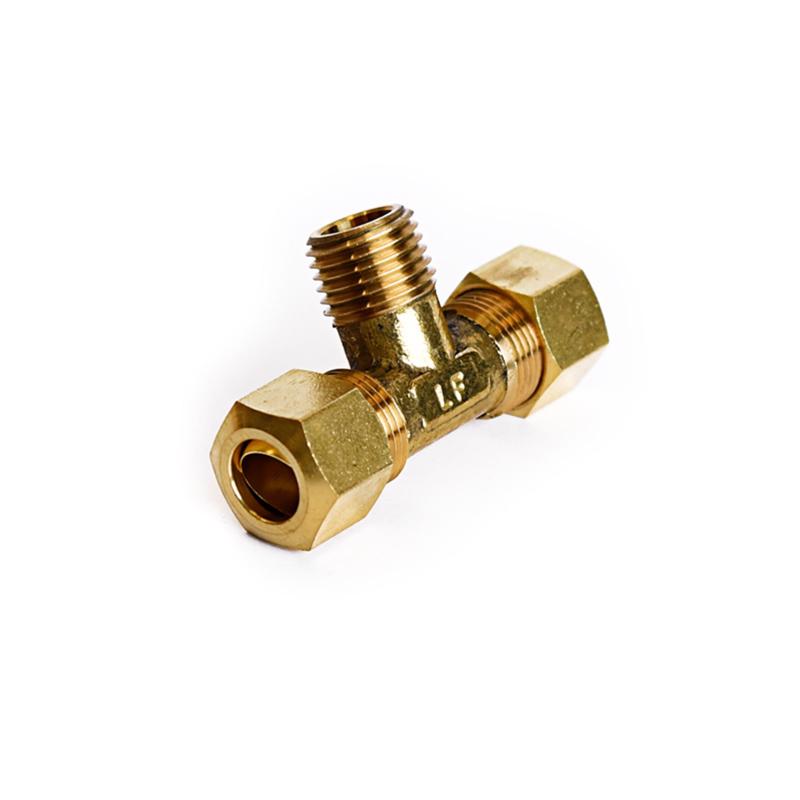 ATC 3/8 in. Compression X 3/8 in. D Compression Brass Reducing Tee, Pack of 5