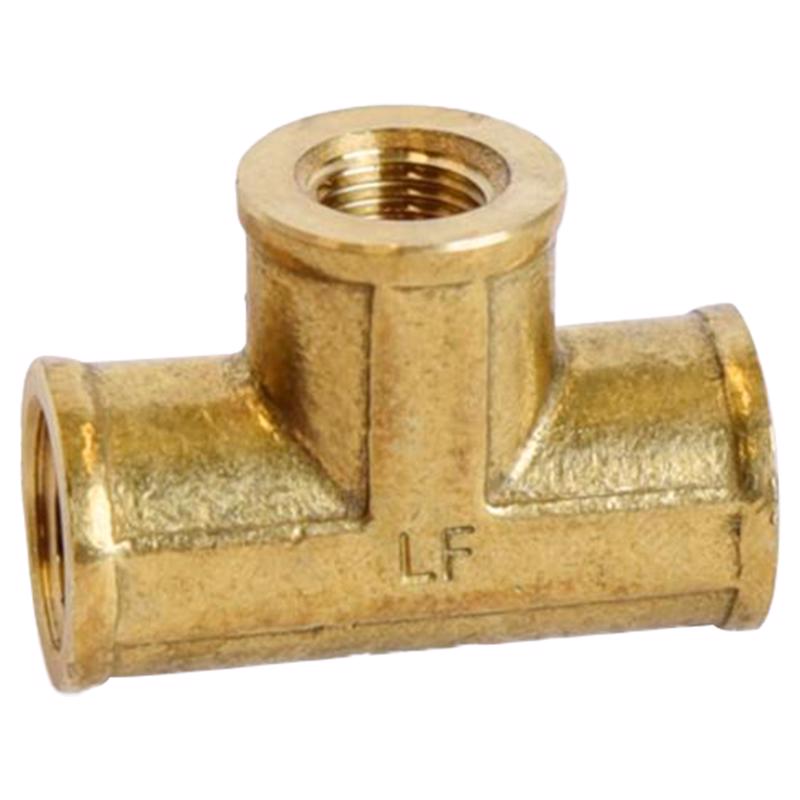 ATC 1/8 in. FPT X 1/4 in. D FPT Brass Tee, Pack of 5