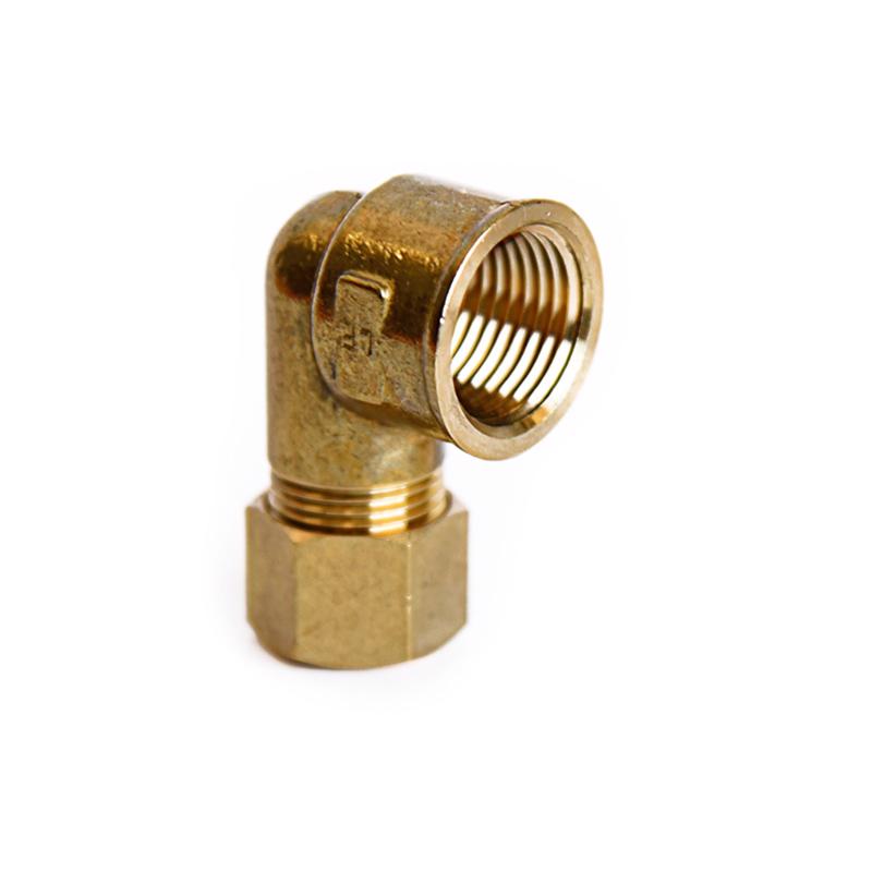 ATC 3/8 in. Compression X 3/8 in. D FPT Brass 90 Degree Elbow, Pack of 5