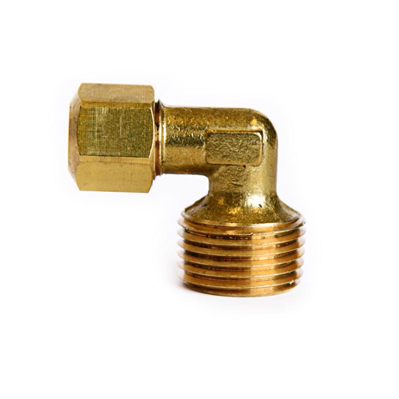 ATC 1/4 in. Compression X 3/8 in. D MPT Brass 90 Degree Street Elbow, Pack of 5