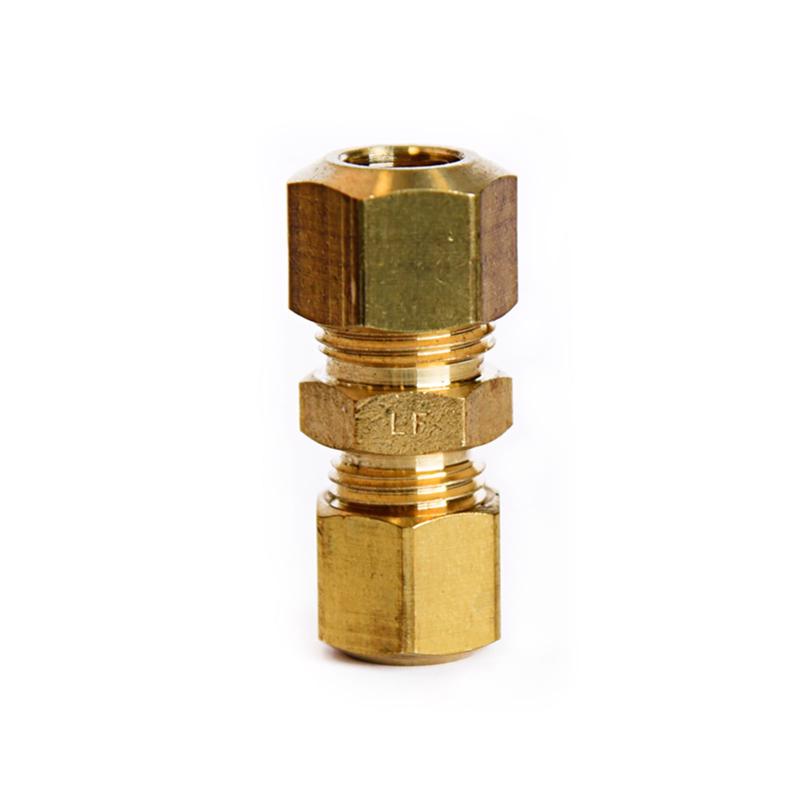 ATC 5/16 in. Compression X 1/4 in. D Compression Yellow Brass Union, Pack of 5