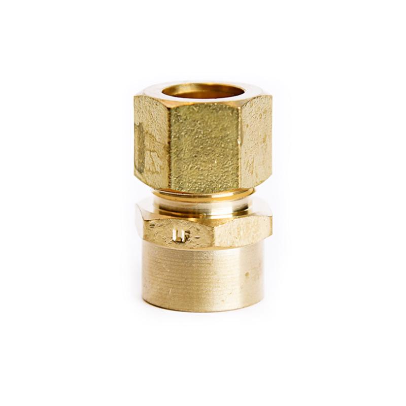 ATC 1/2 in. Compression X 3/8 in. D FPT Brass Coupling, Pack of 5