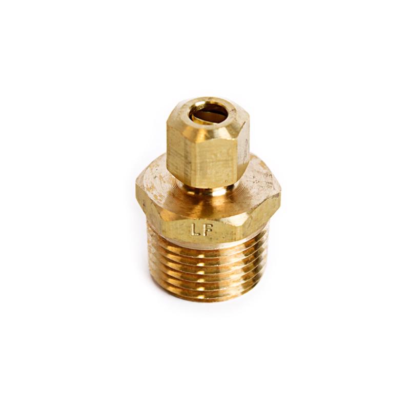 ATC 1/4 in. Compression X 1/2 in. D MPT Brass Connector, Pack of 5