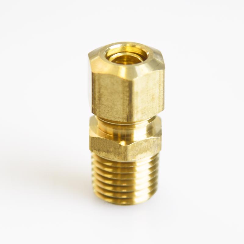 ATC 5/16 in. Compression X 1/4 in. D MIP Brass Connector, Pack of 5