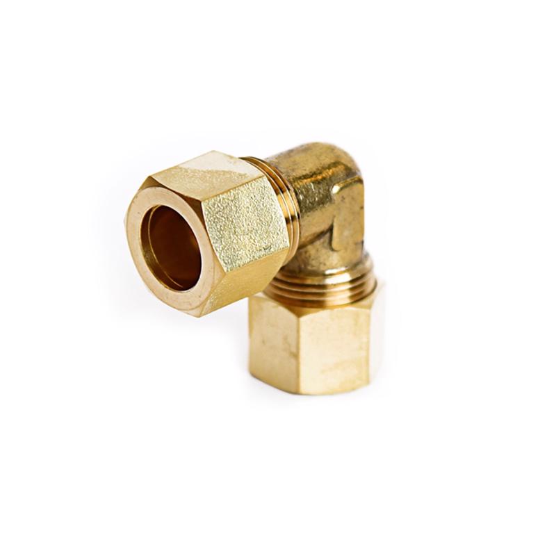 ATC 1/2 in. Compression X 1/2 in. D Compression Yellow Brass 90 Degree Elbow, Pack of 5