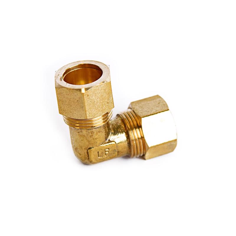 ATC 5/8 in. Compression X 5/8 in. D Compression Yellow Brass 90 Degree Elbow, Pack of 5