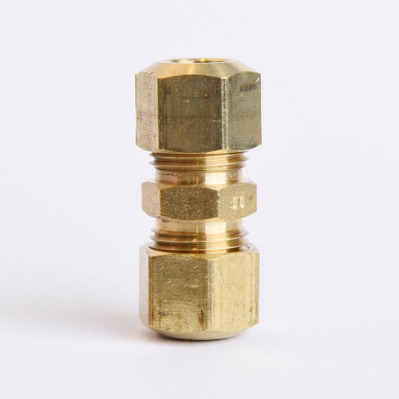 ATC 5/16 in. Compression X 5/16 in. D Compression Yellow Brass Union, Pack of 5