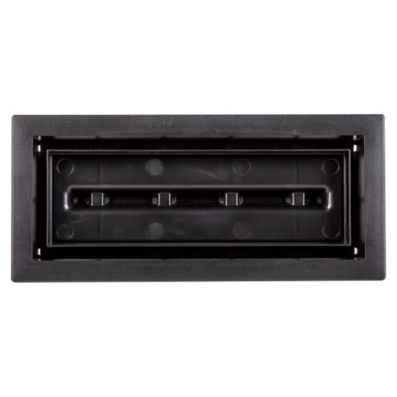Fittes Aria Vent 4 in. H X 10 in. W Matte Black ABS Plastic Vent Cover