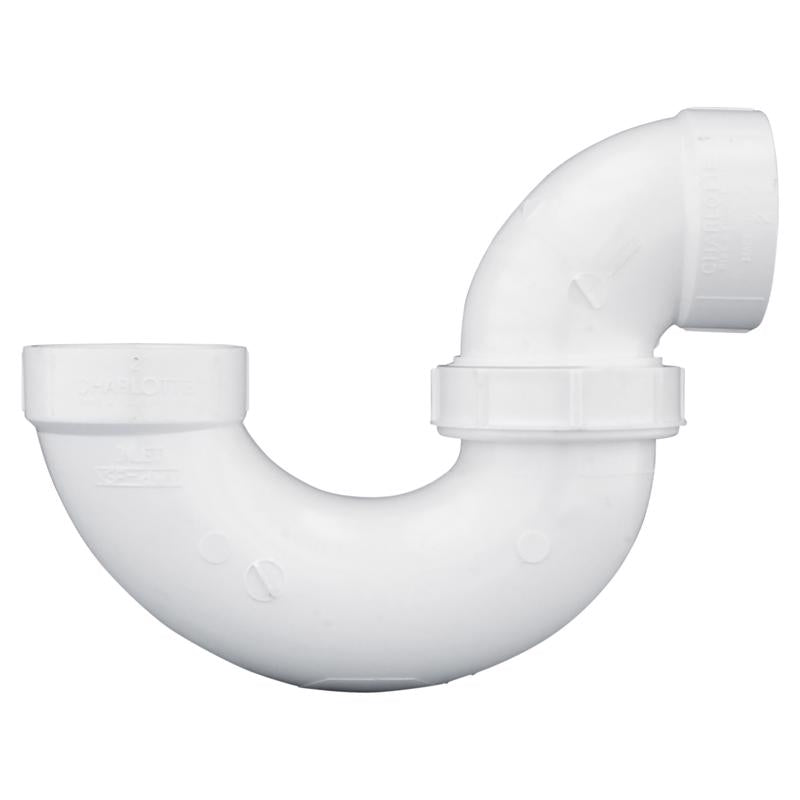 Charlotte Pipe Schedule 40 2 in. Hub X 2 in. D Hub PVC P-Trap with Union 1 pk