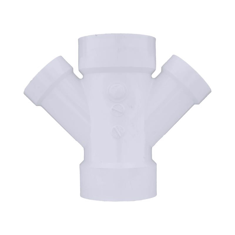 Charlotte Pipe Schedule 40 3 in. Hub X 3 in. D Hub PVC Reducing Wye 1 pk