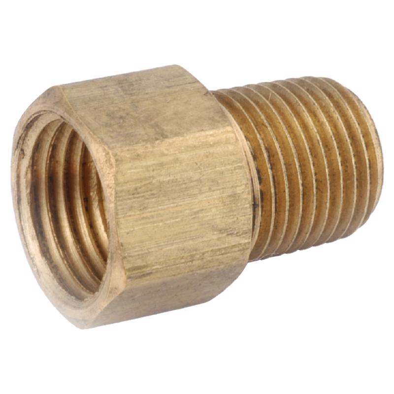 Anderson Metals 3/16 in. Female Flare in. X 1/8 in. D MPT Brass Inverted Flare Adapter 1 in. L, Pack of 5