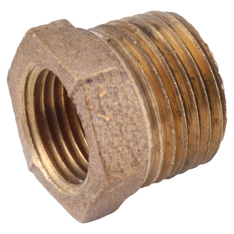 Anderson Metals 1 in. MPT in. X 1/2 in. D FPT Brass Hex Bushing, Pack of 5