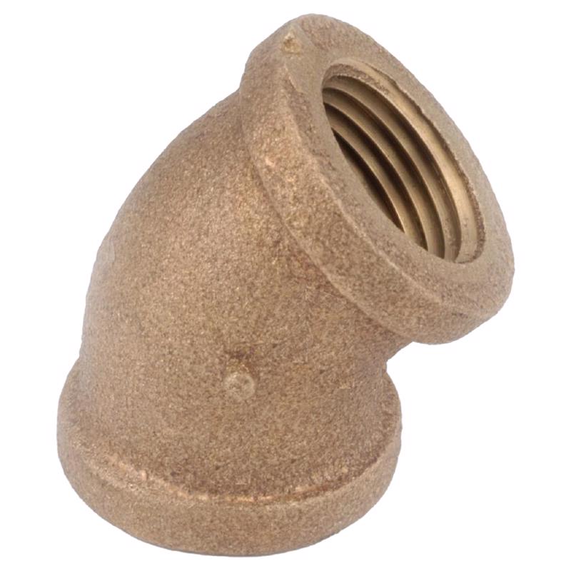 Anderson Metals 1/4 in. FIP in. X 1/4 in. D FIP Brass 45 Degree Elbow, Pack of 5